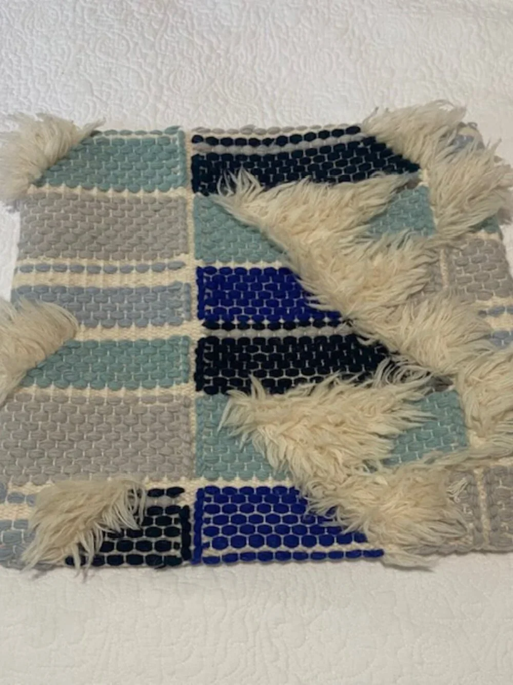 2 WEST ELM Roar Rabbit Stacked Horizon Fringe Pillow Cover 20